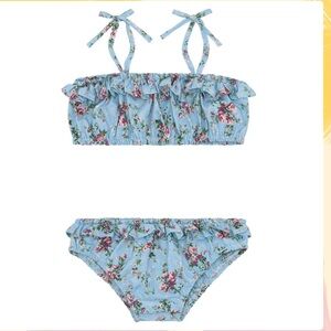 MINNOW x BROCK collection floral kids swim suit